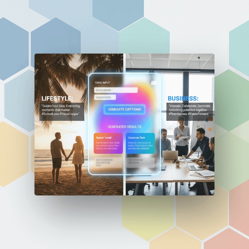 CaptionAI generating captions for different content niches