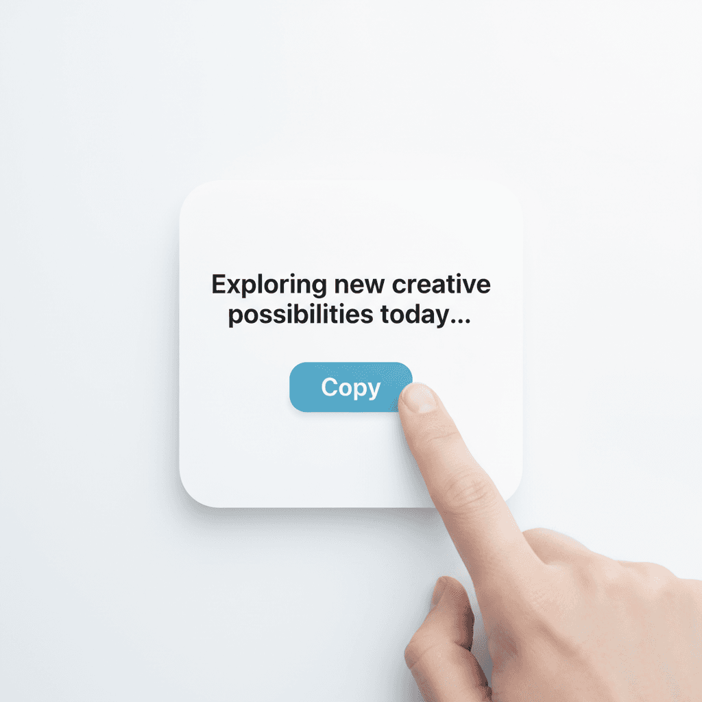 Copy button on generated Instagram caption